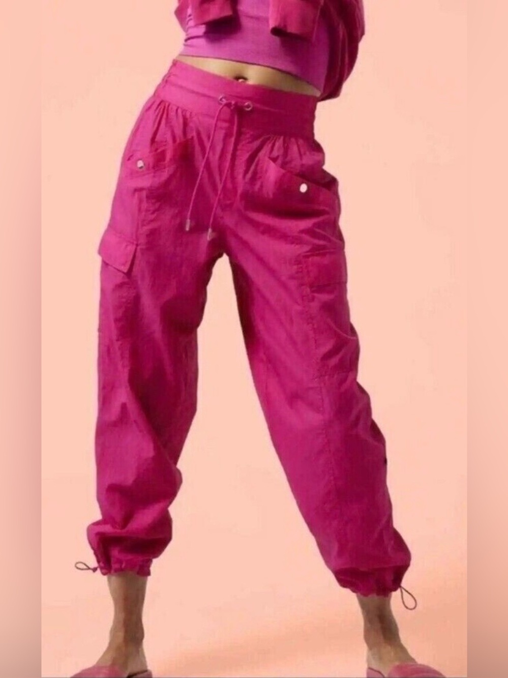 Athleta Alicia Keys high waist utility pant pink style 988844 size 6